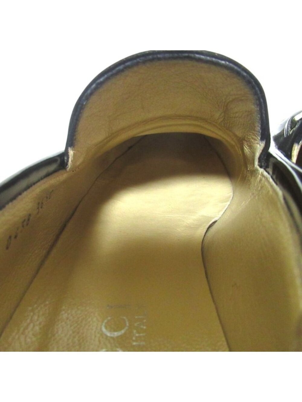 Gucci Logo Plate Suede Leather Loafers Shoes Black Silver - Picture 6 of 10